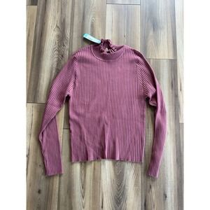 Wynter Women's Size XL Ribbed Sweater Rose Pink Long Sleeve